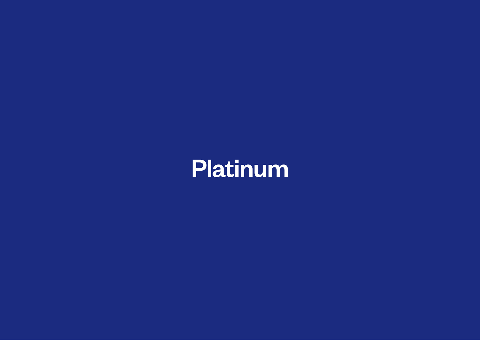 Essilor NZ Platinum Partners typography – white on blue