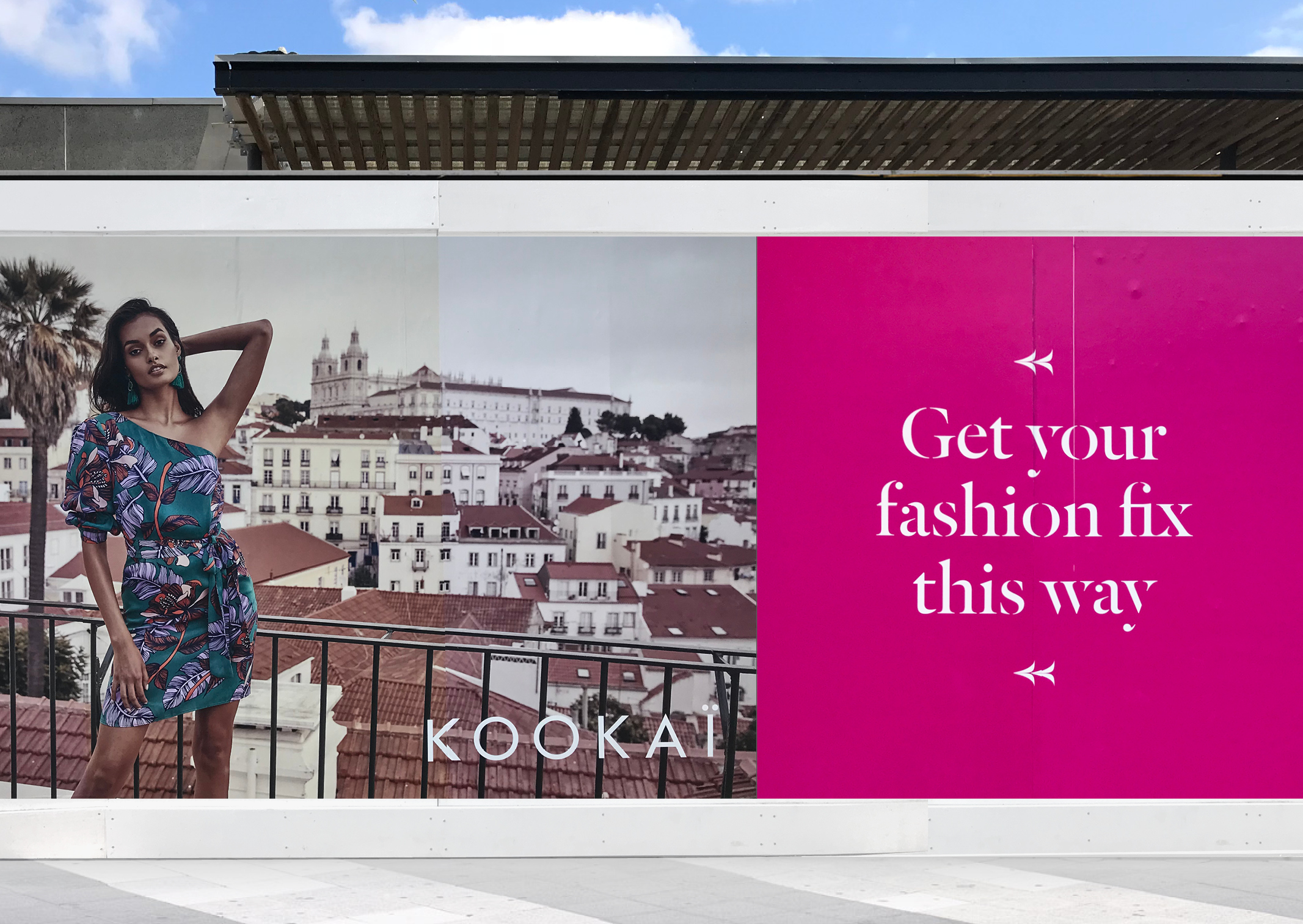 Sylvia Park Fashion themed Kookai and magenta Get your Fashion Fix Hoarding