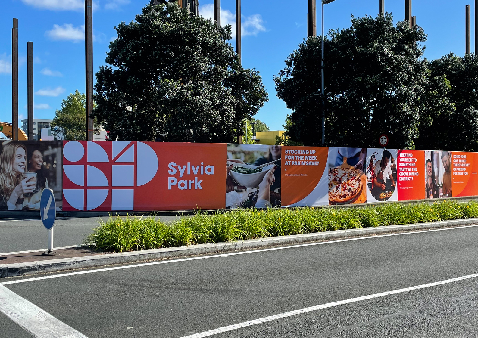 Sylvia Park Branding as part of 3 Te Kehu Way Commercial Property Development Hoarding