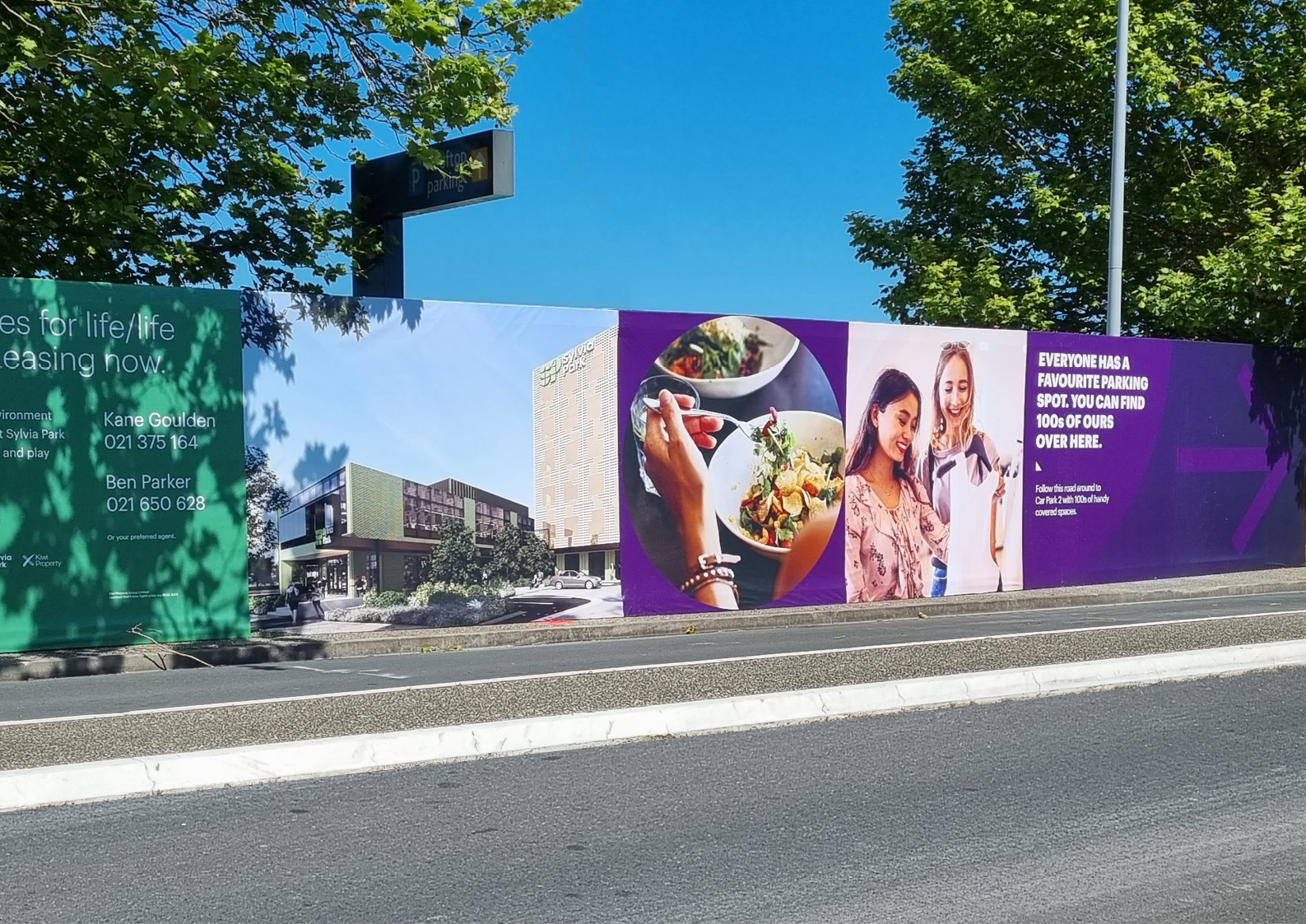 Sylvia Park Branding as part of 3 Te Kehu Way Commercial Property Development Hoarding